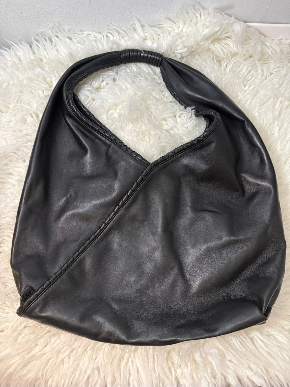 Cleobella Bryant Hobo Black Leather Shoulder Bag - Minimalist Everyday Large